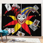 Joker And Playing Cards Print Pencil Pleat Curtains