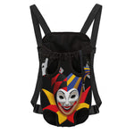 Joker And Playing Cards Print Pet Carrier Backpack