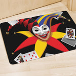 Joker And Playing Cards Print Polyester Doormat