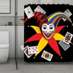 Joker And Playing Cards Print Polyester Shower Curtain