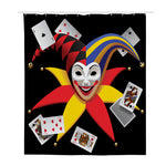 Joker And Playing Cards Print Polyester Shower Curtain