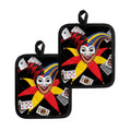 Joker And Playing Cards Print Pot Holders