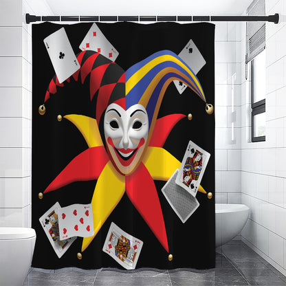 Joker And Playing Cards Print Premium Shower Curtain