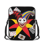 Joker And Playing Cards Print Rectangular Crossbody Bag