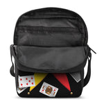 Joker And Playing Cards Print Rectangular Crossbody Bag