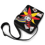 Joker And Playing Cards Print Rectangular Crossbody Bag