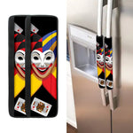 Joker And Playing Cards Print Refrigerator Handle Covers