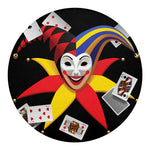 Joker And Playing Cards Print Round Blanket