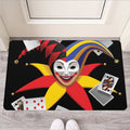 Joker And Playing Cards Print Rubber Doormat