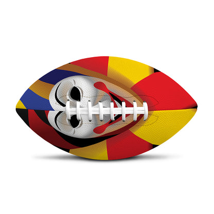 Joker And Playing Cards Print Rugby Ball