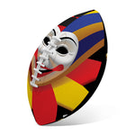 Joker And Playing Cards Print Rugby Ball