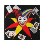 Joker And Playing Cards Print Silk Bandana