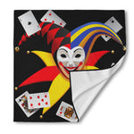 Joker And Playing Cards Print Silk Bandana