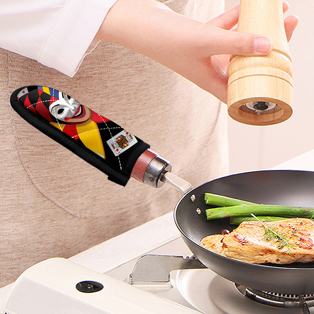 Joker And Playing Cards Print Skillet Handle Cover