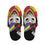 Joker And Playing Cards Print Slippers