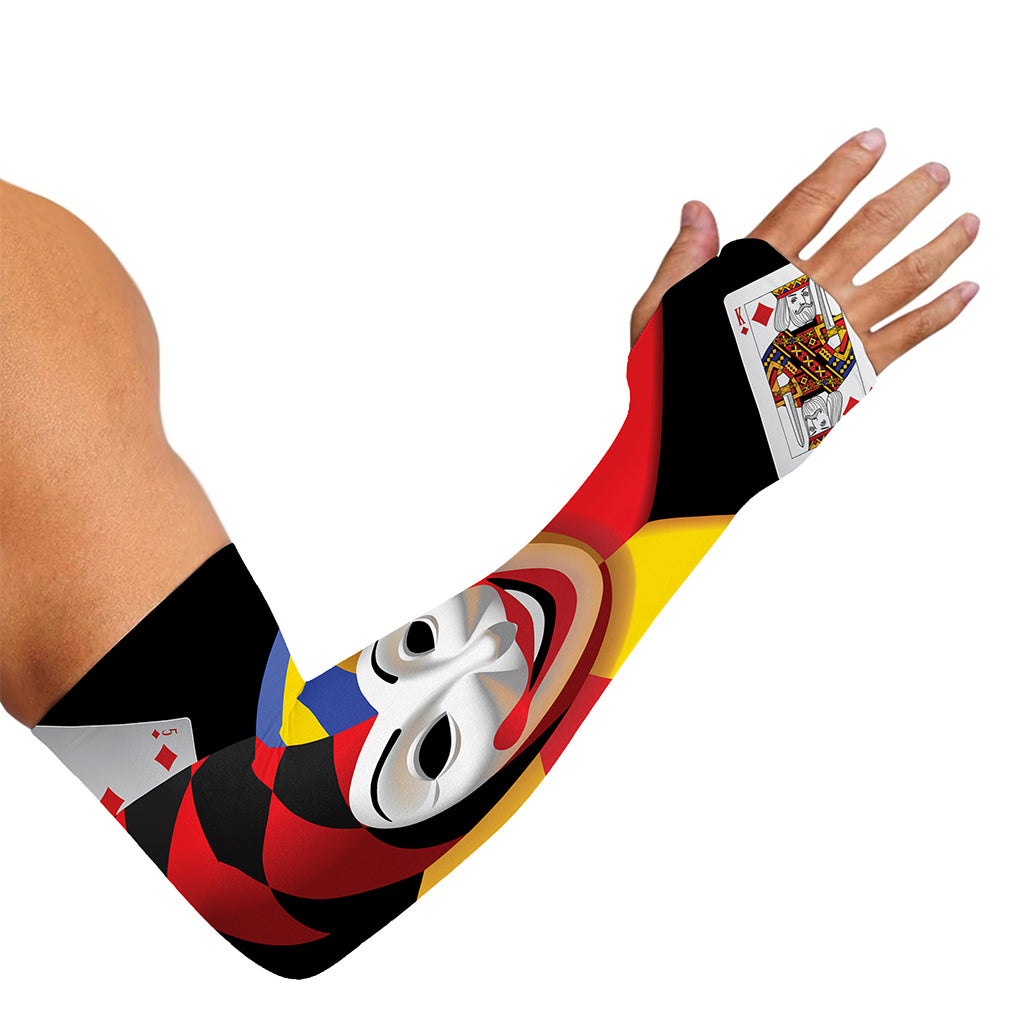 Joker And Playing Cards Print Sun Protection Arm Sleeves