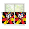 Joker And Playing Cards Print Tier Curtains
