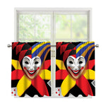 Joker And Playing Cards Print Tier Curtains