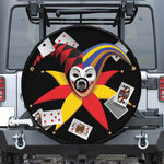 Joker And Playing Cards Print Tire Cover With Camera Hole