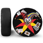 Joker And Playing Cards Print Tire Cover With Camera Hole
