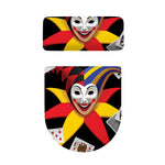 Joker And Playing Cards Print Toilet Lid And Tank Cover Set