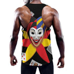 Joker And Playing Cards Print Training Tank Top