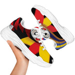 Joker And Playing Cards Print White Chunky Shoes