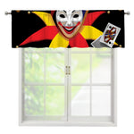 Joker And Playing Cards Print Window Valance