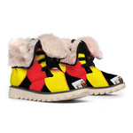 Joker And Playing Cards Print Winter Boots