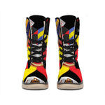 Joker And Playing Cards Print Winter Boots