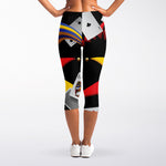 Joker And Playing Cards Print Women's Capri Leggings