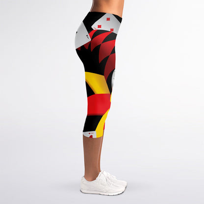 Joker And Playing Cards Print Women's Capri Leggings