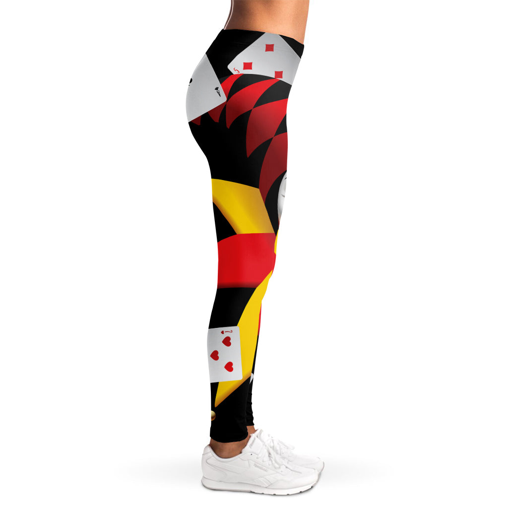 Joker And Playing Cards Print Women's Leggings