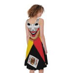 Joker And Playing Cards Print Women's Sleeveless Dress