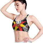 Joker And Playing Cards Print Women's Sports Bra