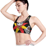 Joker And Playing Cards Print Women's Sports Bra