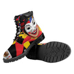 Joker And Playing Cards Print Work Boots