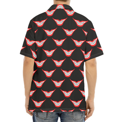 Joker Smile Pattern Print Aloha Shirt