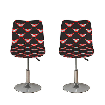 Joker Smile Pattern Print Bar Stool Covers