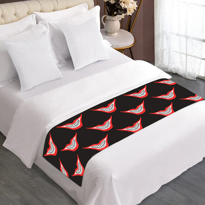 Joker Smile Pattern Print Bed Runner