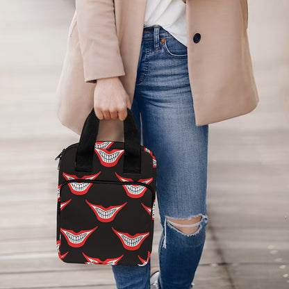 Joker Smile Pattern Print Bible Tote Bag