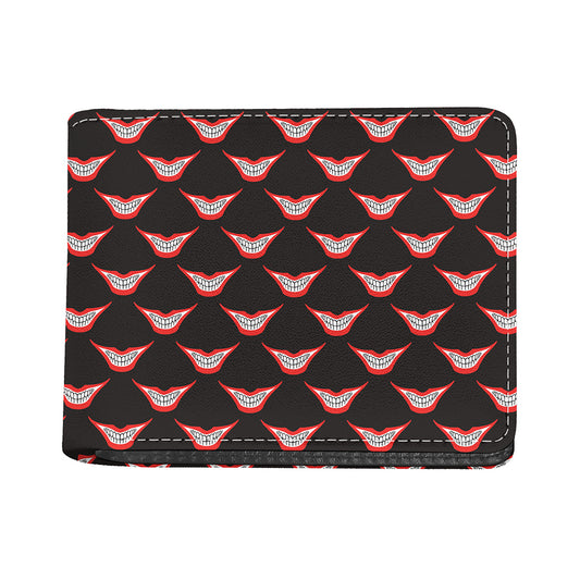 Joker Smile Pattern Print Bifold Wallet