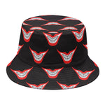 Joker Smile Pattern Print Bucket Hat