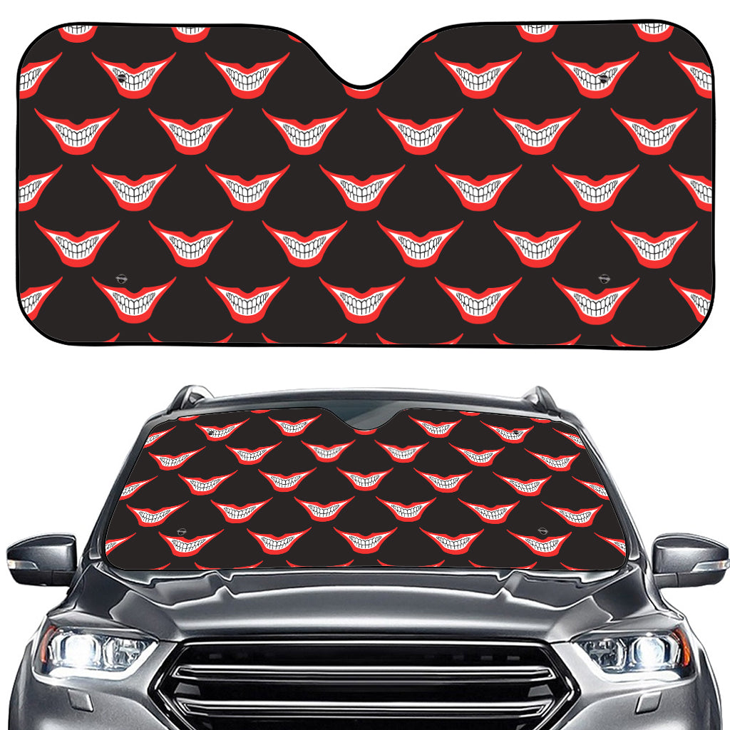 Joker Smile Pattern Print Car Windshield Sun Shade