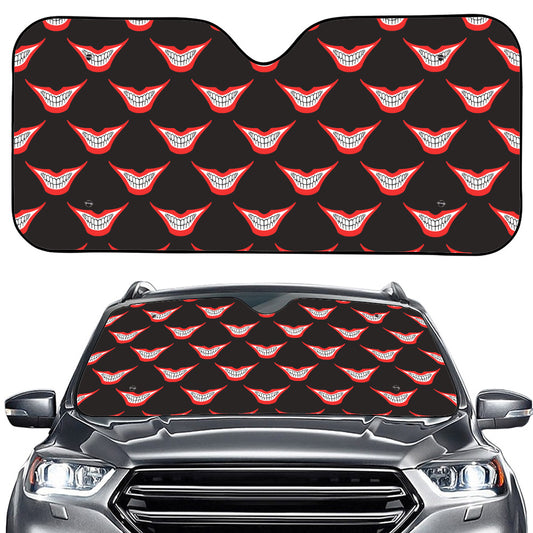 Joker Smile Pattern Print Car Windshield Sun Shade