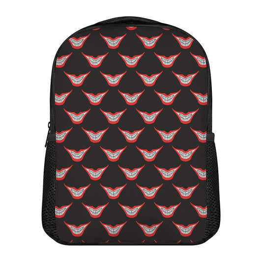 Joker Smile Pattern Print Casual Backpack