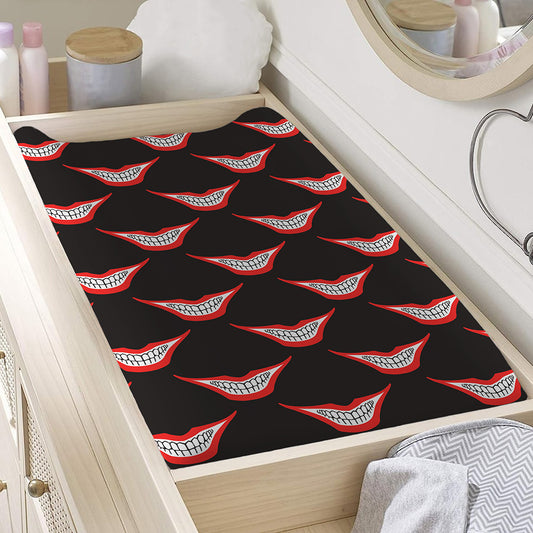 Joker Smile Pattern Print Changing Pad Cover