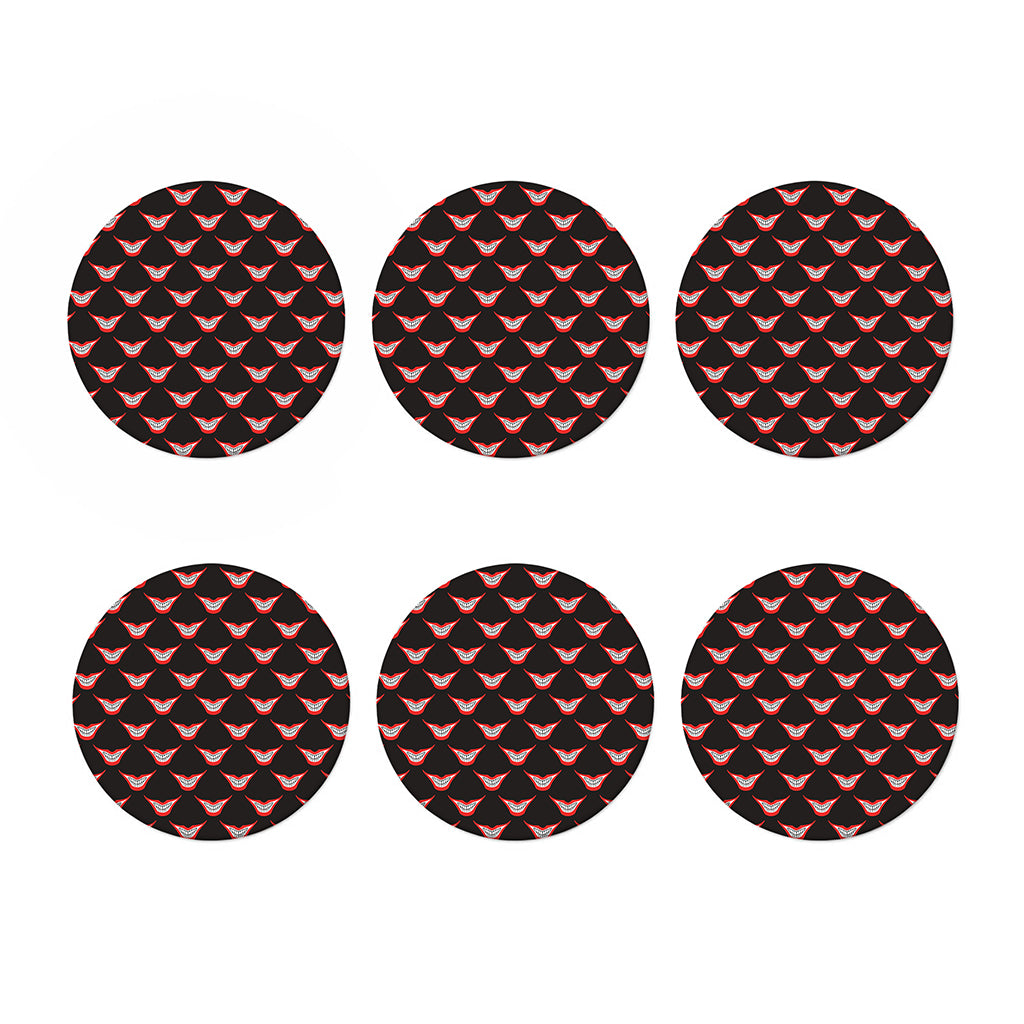 Joker Smile Pattern Print Coaster Set