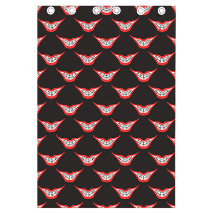 Joker Smile Pattern Print Curtain