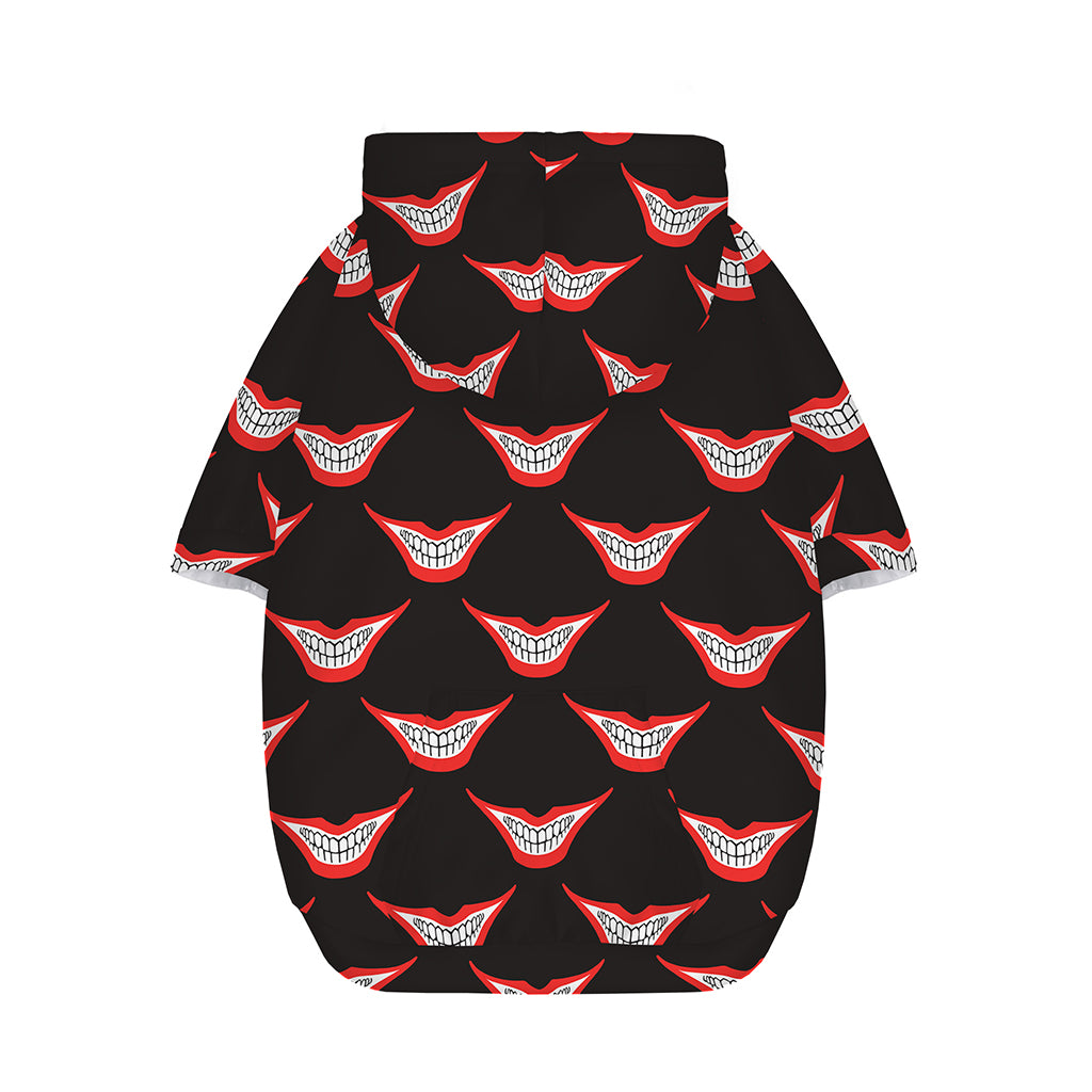 Joker Smile Pattern Print Dog Zip Up Hoodie